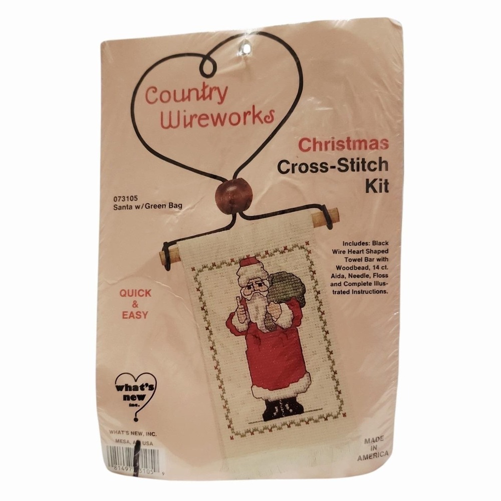 Lot 4 Vintage Christmas Cross Stitch Kits Country Wireworks Country Treasures - Picture 2 of 11